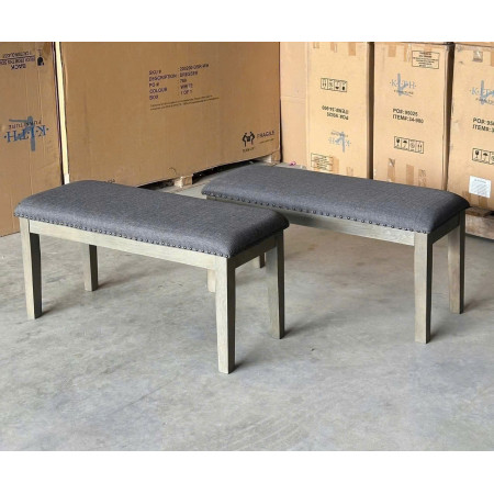 D617 - 00 : Ghế Băng , Ghế Bench - Màu Xám Khói